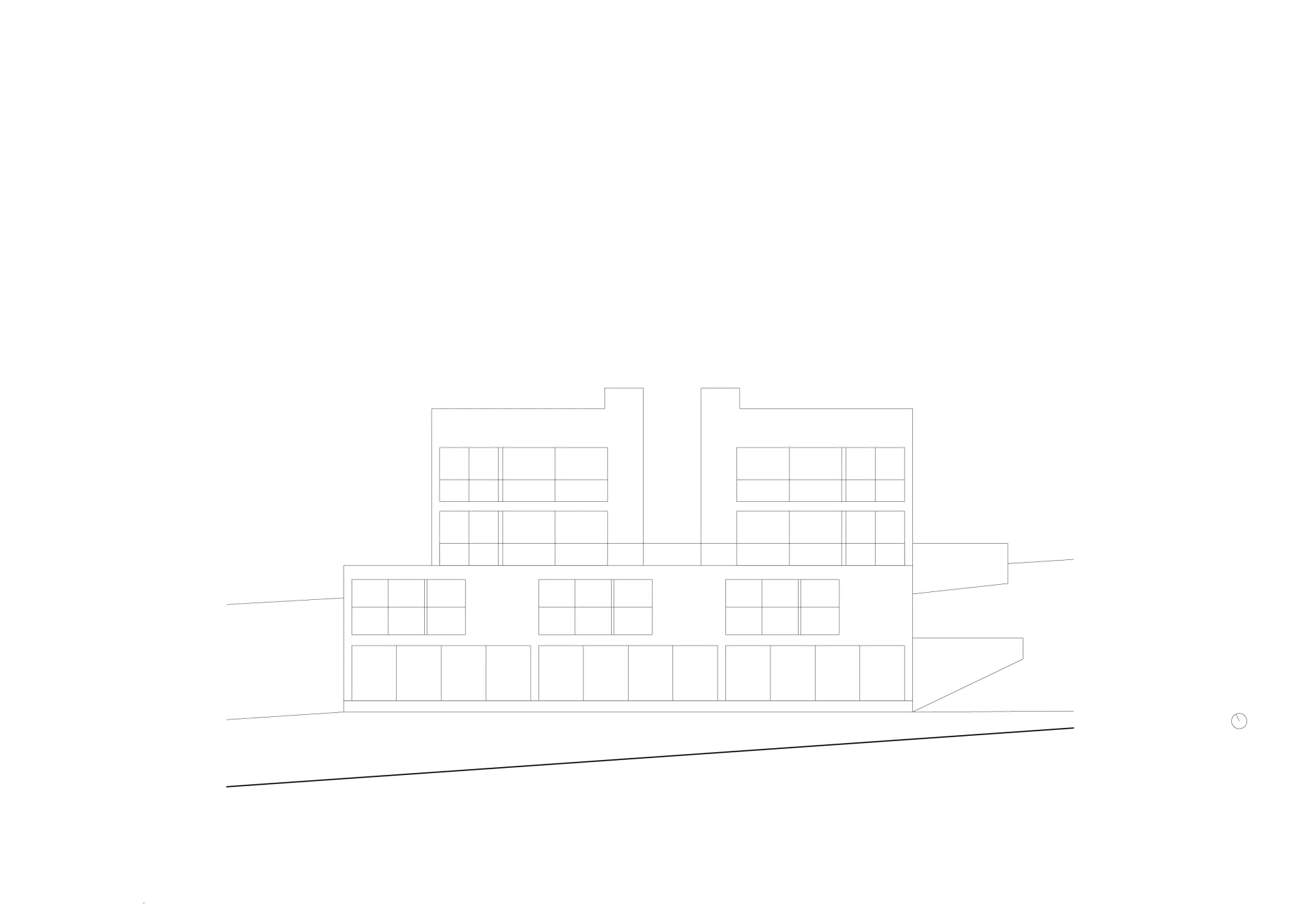 Elevation Philippe Meyer Architecte - Habitation collective