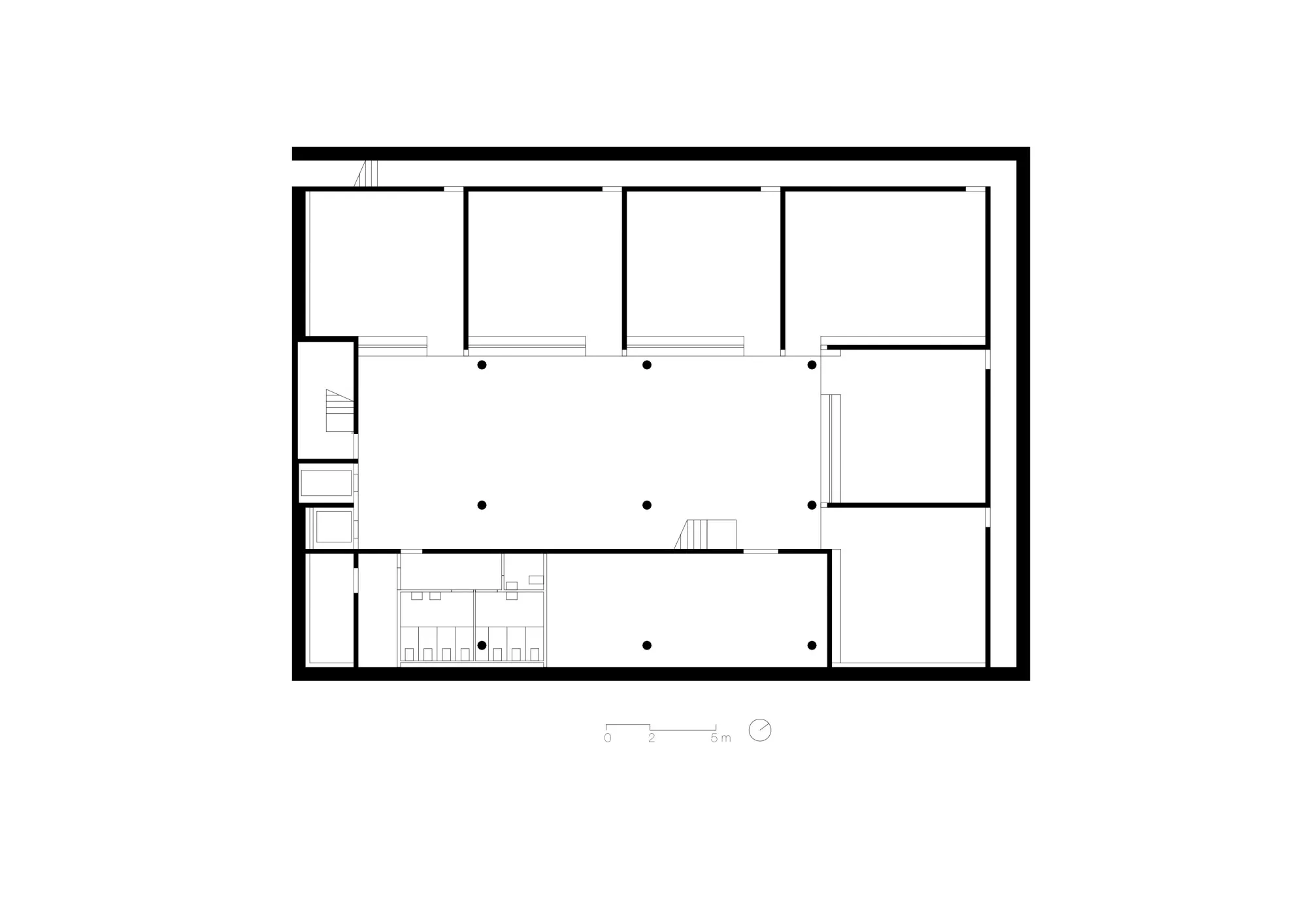 Lower ground floor plan Philippe Meyer Architecte - ON-OFF_UNI Genève