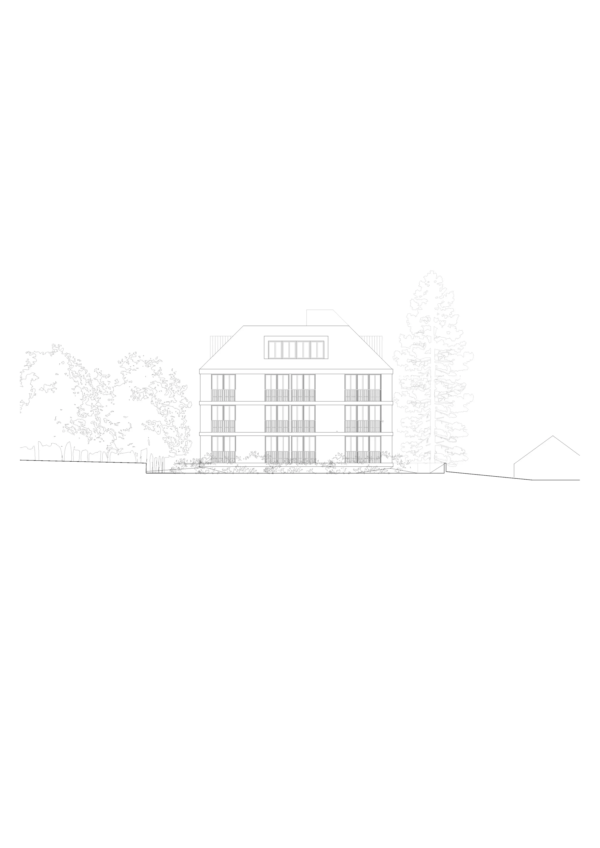 North west facade Philippe Meyer Architecte - Villa urbaine