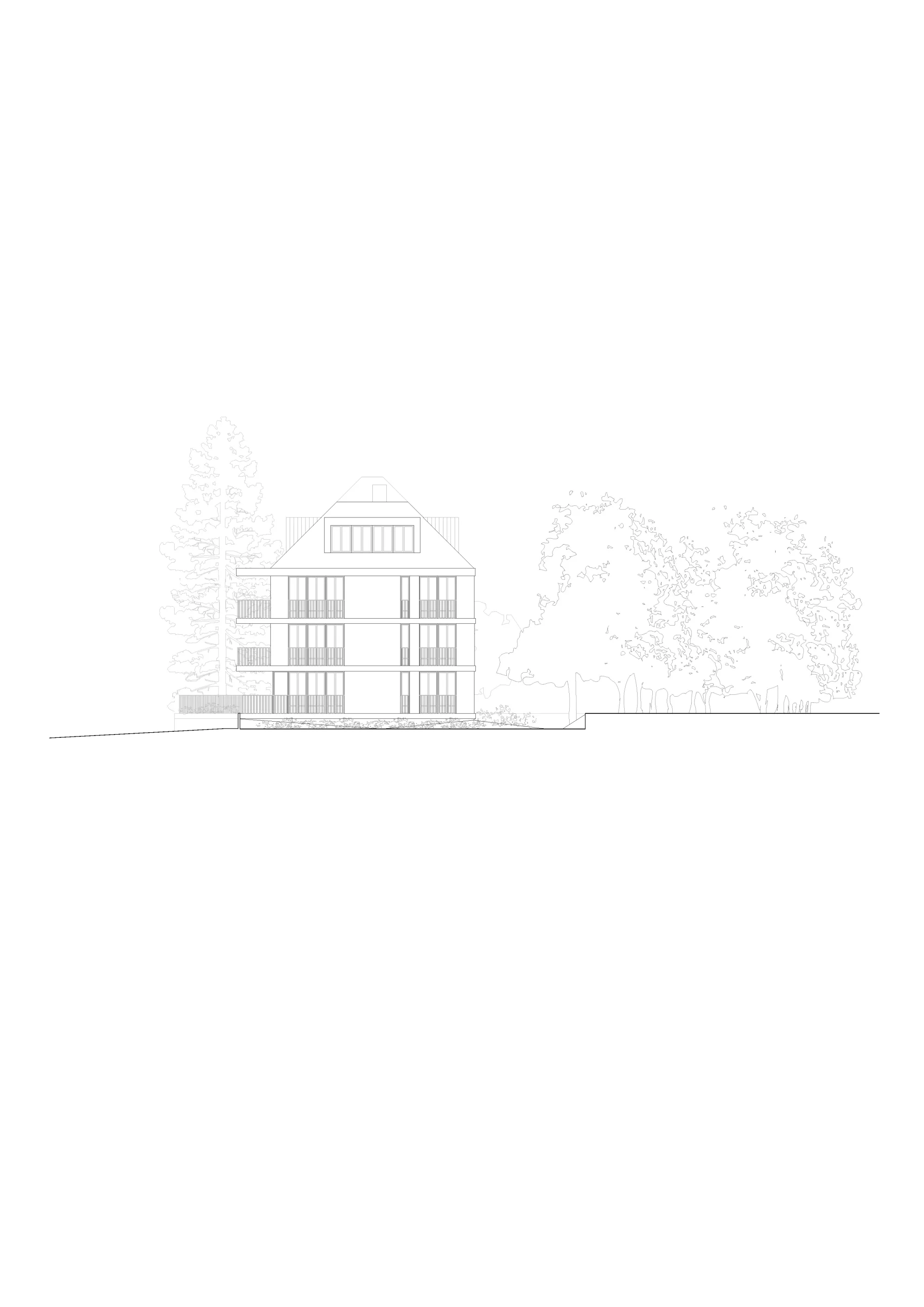 North east facade Philippe Meyer Architecte - Villa urbaine