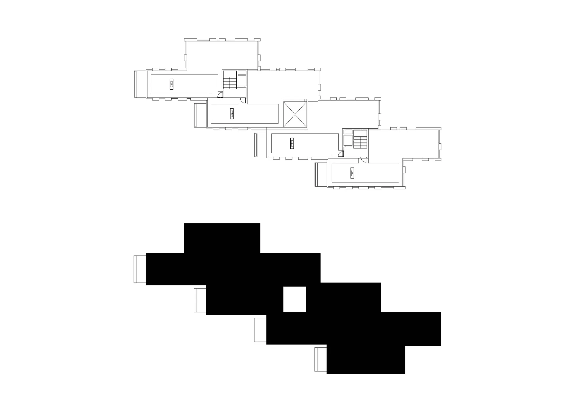 Plan composition Philippe Meyer Architecte - Une Clairière Habitée