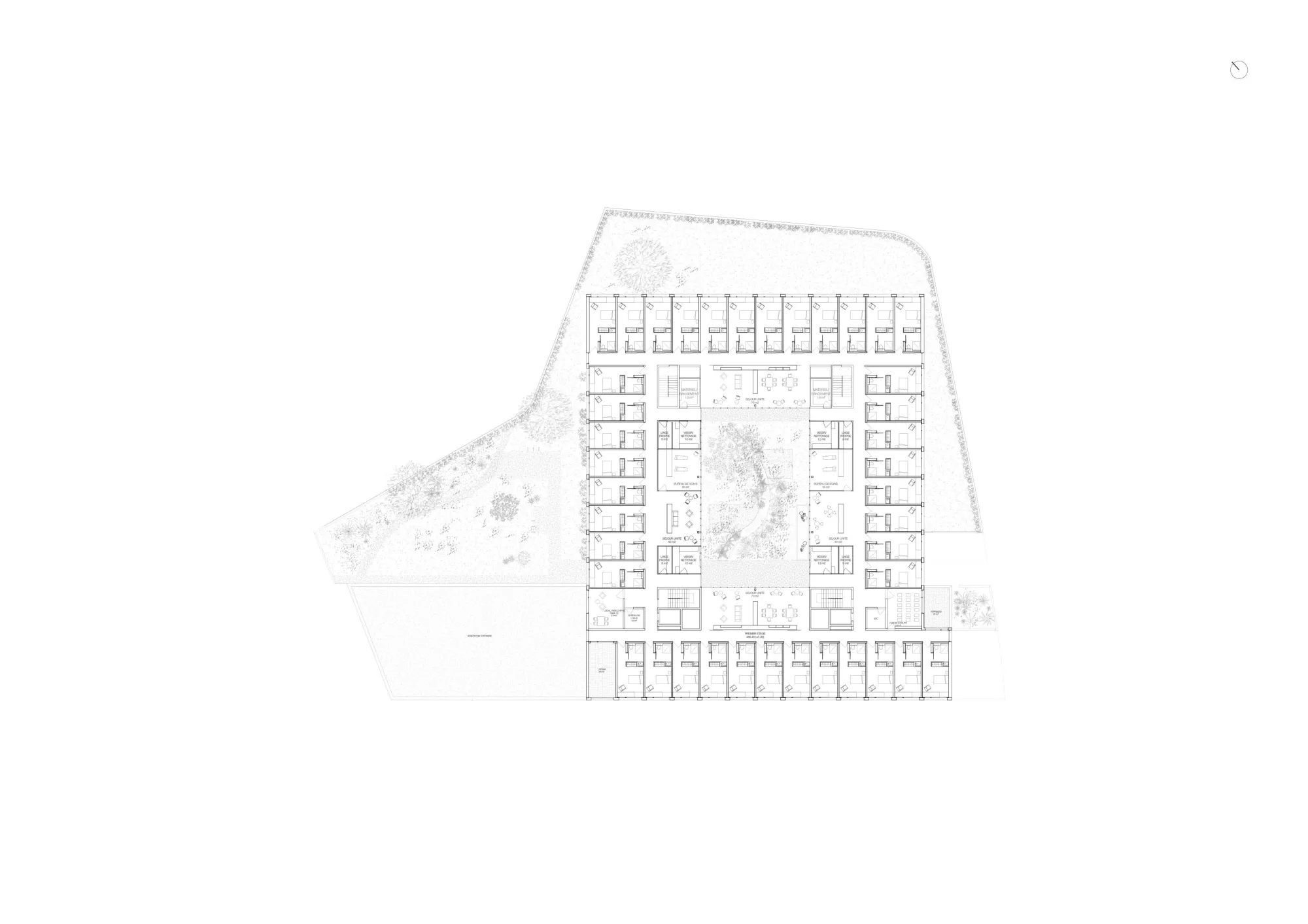Longitudinal Section Philippe Meyer Architecte - NOTRE DAME
