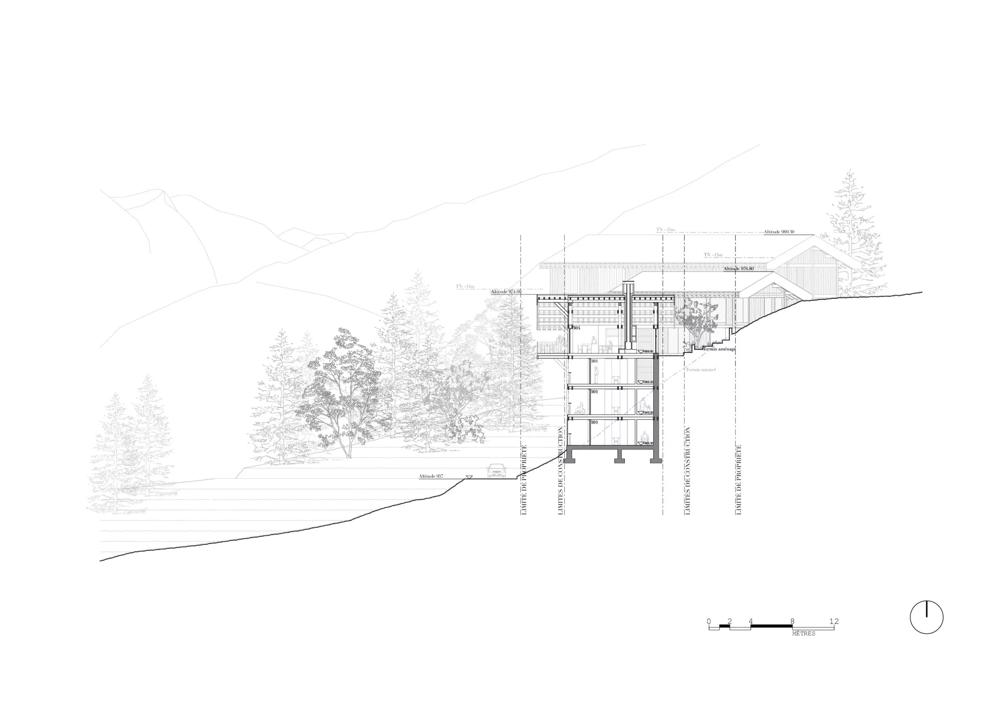 Cross Section Philippe Meyer Architecte - EPSM