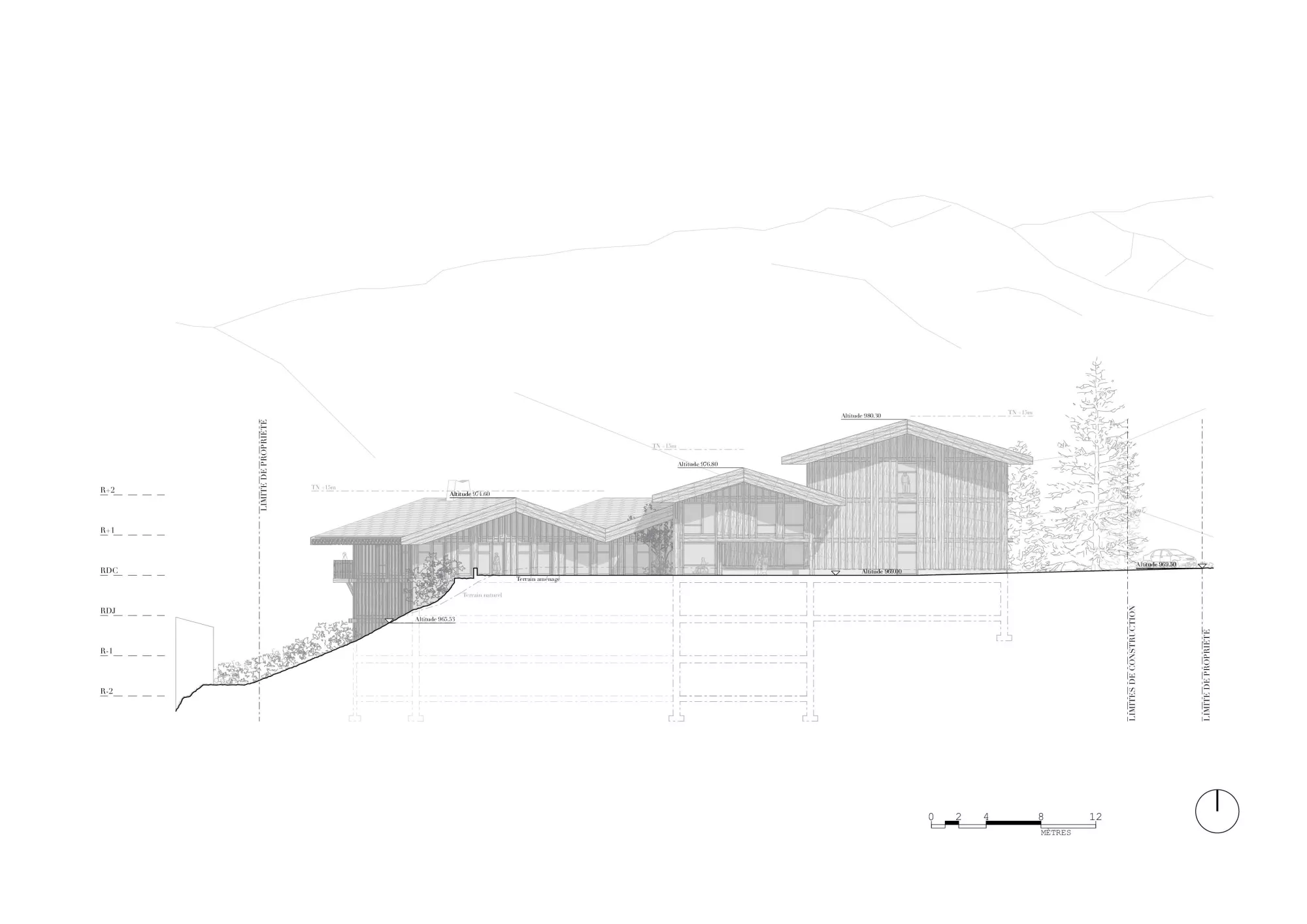 North-East Elevation Philippe Meyer Architecte - EPSM