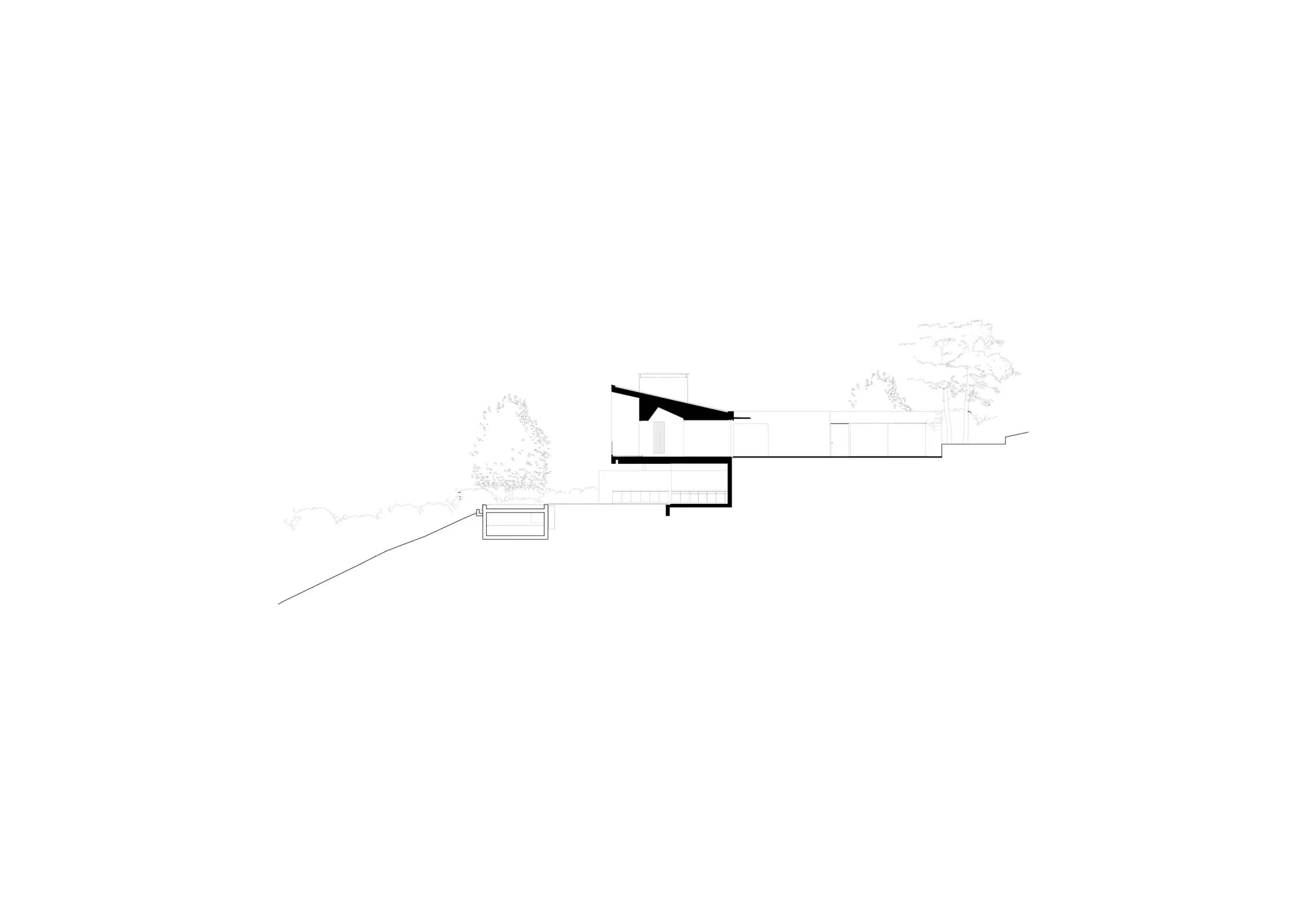 Section Philippe Meyer Architecte - Transformation d'une villa