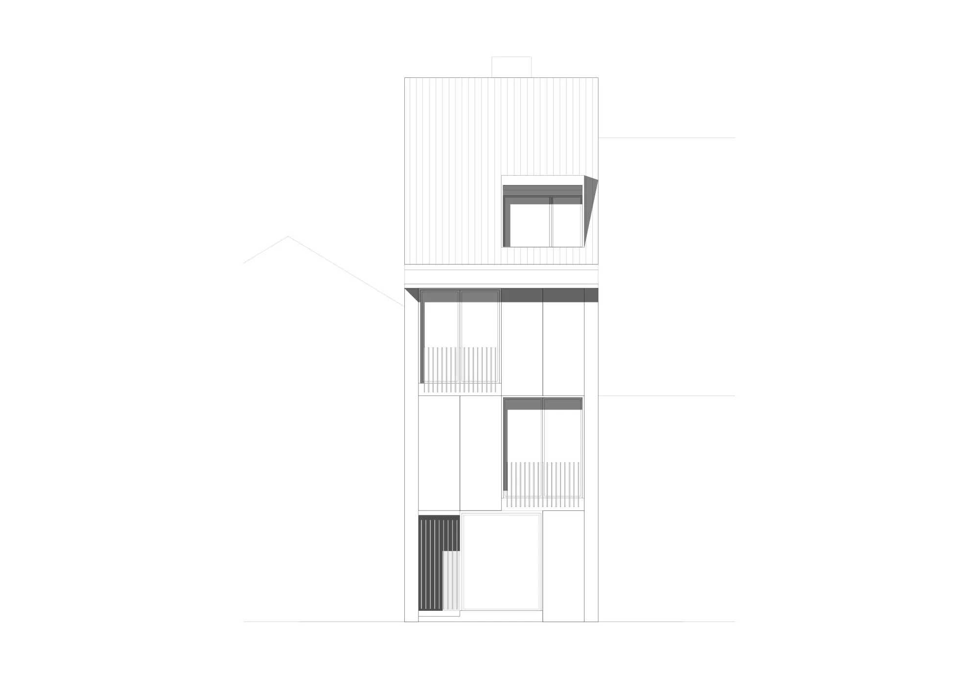 Facade Philippe Meyer Architecte - Une maison de ville