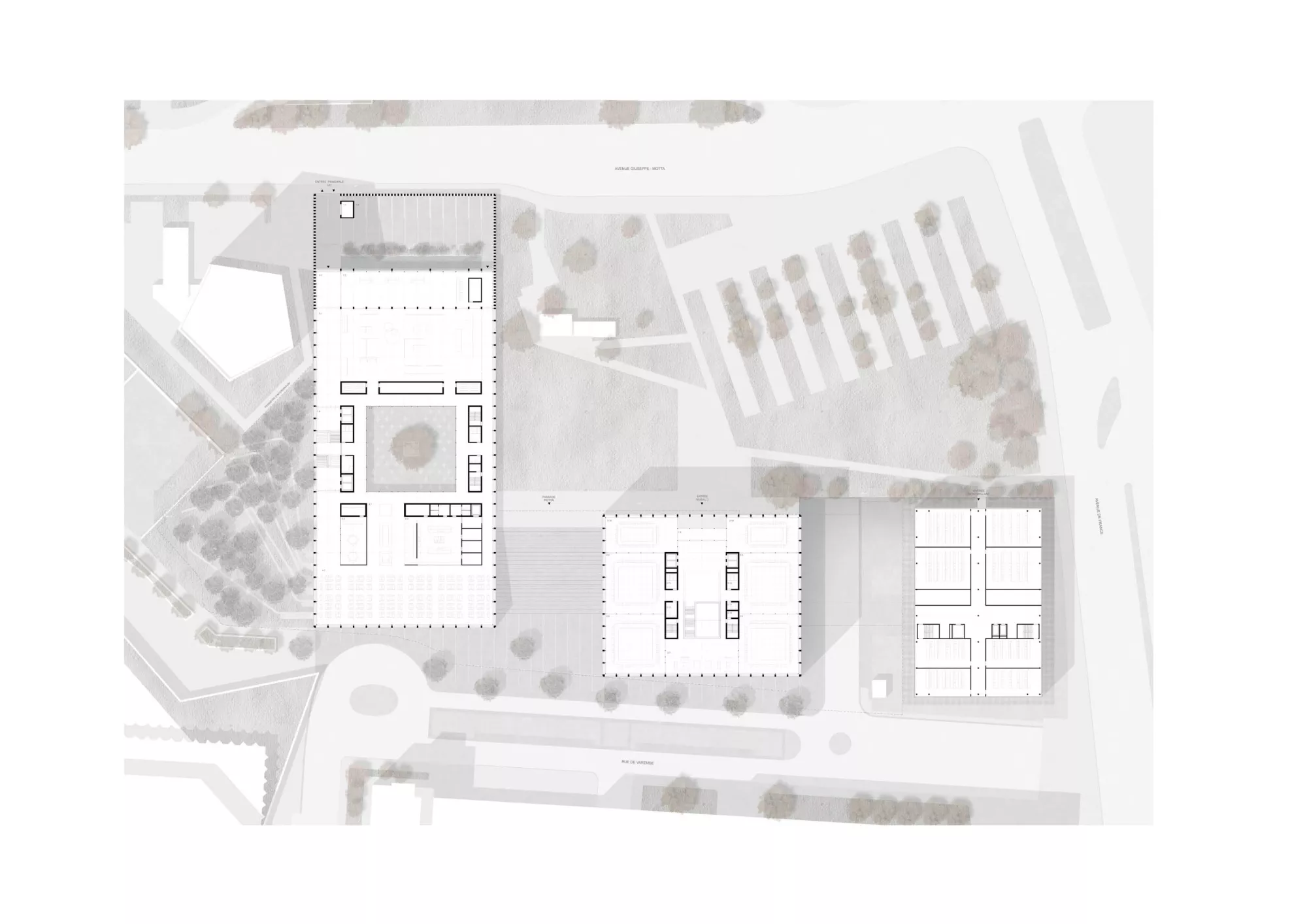 Ground floor plan Philippe Meyer Architecte - Headquarter UIT