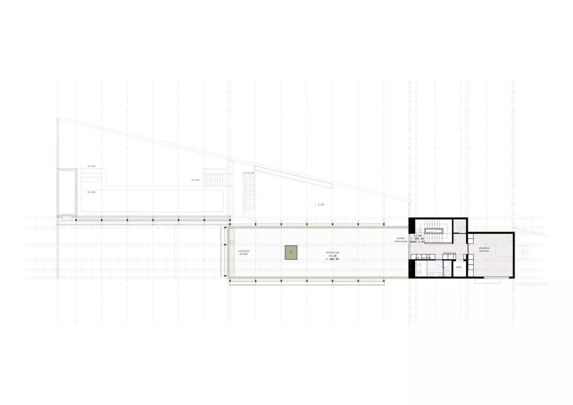 First floor plan Philippe Meyer Architecte - Le pavillon du Lac