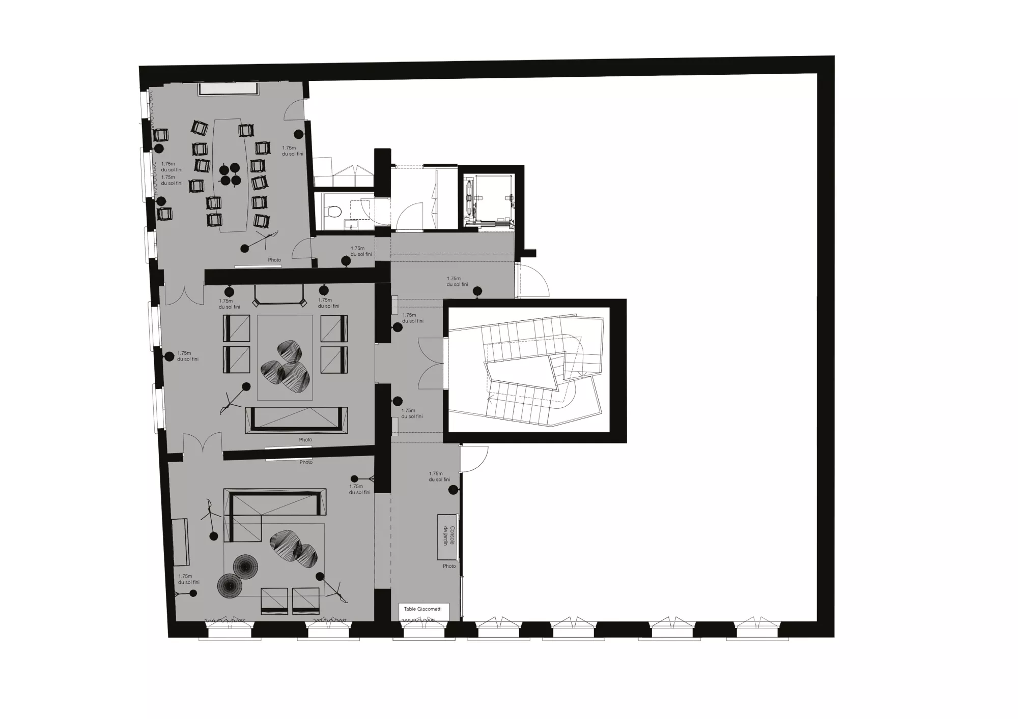 Second floor plan Philippe Meyer Architecte - Delegation Suisse auprès de l'OCDE