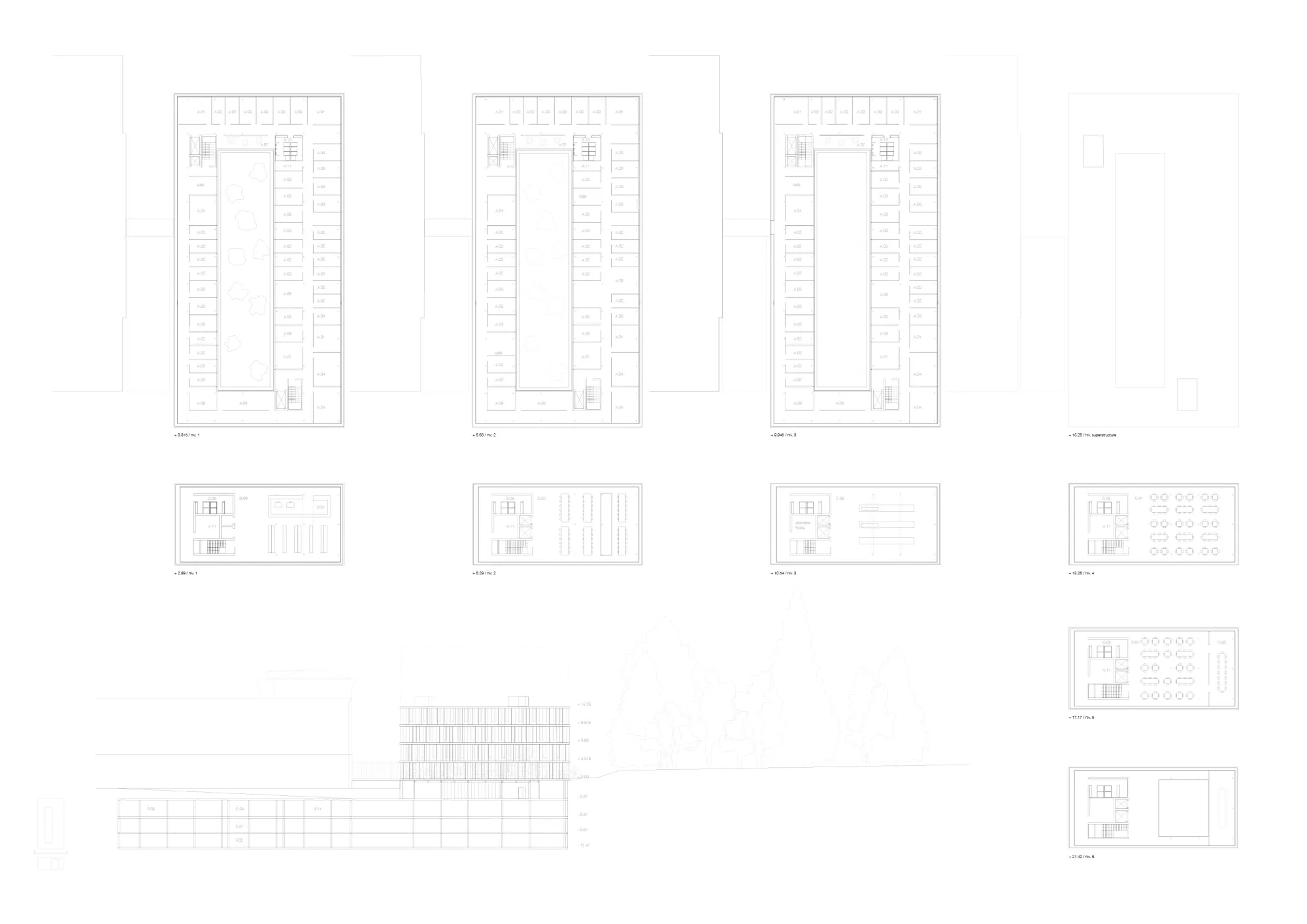 Plans and section Philippe Meyer Architecte - OMC